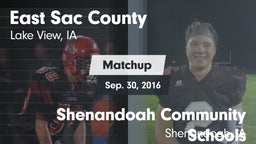 Matchup: East Sac County vs. Shenandoah Community Schools 2016