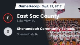 Recap: East Sac County  vs. Shenandoah Community Schools 2017