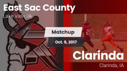 Matchup: East Sac County vs. Clarinda  2017