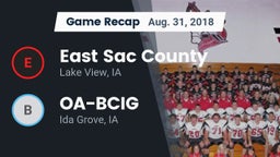 Recap: East Sac County  vs. OA-BCIG  2018