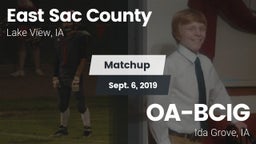 Matchup: East Sac County vs. OA-BCIG  2019