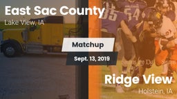 Matchup: East Sac County vs. Ridge View  2019