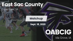Matchup: East Sac County vs. OABCIG  2020