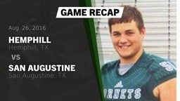Recap: Hemphill  vs. San Augustine  2016