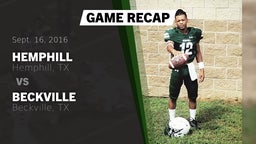 Recap: Hemphill  vs. Beckville  2016