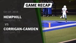 Recap: Hemphill  vs. Corrigan-Camden  2016