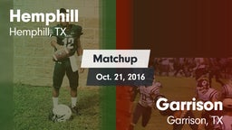 Matchup: Hemphill  vs. Garrison  2016