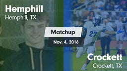 Matchup: Hemphill  vs. Crockett  2016