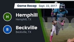 Recap: Hemphill  vs. Beckville  2017