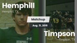Matchup: Hemphill  vs. Timpson  2018