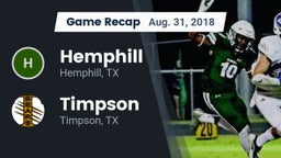 Recap: Hemphill  vs. Timpson  2018