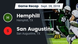 Recap: Hemphill  vs. San Augustine  2018