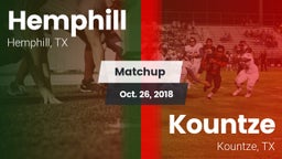 Matchup: Hemphill  vs. Kountze  2018