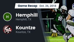 Recap: Hemphill  vs. Kountze  2018