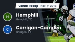 Recap: Hemphill  vs. Corrigan-Camden  2018