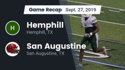 Recap: Hemphill  vs. San Augustine  2019