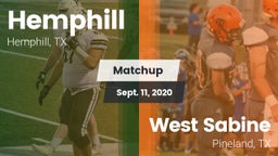 Matchup: Hemphill  vs. West Sabine  2020