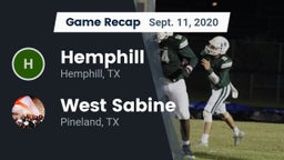 Recap: Hemphill  vs. West Sabine  2020