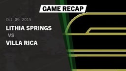 Recap: Lithia Springs  vs. Villa Rica  2015