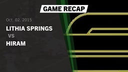 Recap: Lithia Springs  vs. Hiram  2015