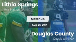 Matchup: Lithia Springs High vs. Douglas County  2017