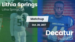 Matchup: Lithia Springs High vs. Decatur  2017