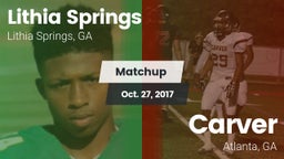 Matchup: Lithia Springs High vs. Carver  2017
