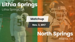 Matchup: Lithia Springs High vs. North Springs  2017