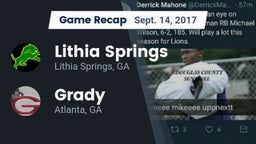 Recap: Lithia Springs  vs. Grady  2017