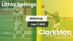 Matchup: Lithia Springs High vs. Clarkston  2018