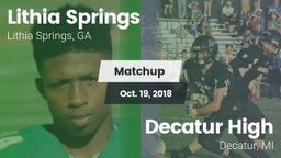 Matchup: Lithia Springs High vs. Decatur High  2018