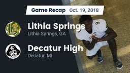 Recap: Lithia Springs  vs. Decatur High  2018