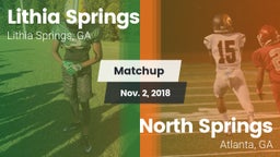 Matchup: Lithia Springs High vs. North Springs  2018