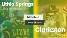 Matchup: Lithia Springs High vs. Clarkston  2019