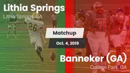 Matchup: Lithia Springs High vs. Banneker  (GA) 2019