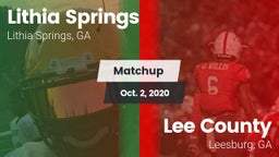 Matchup: Lithia Springs High vs. Lee County  2020