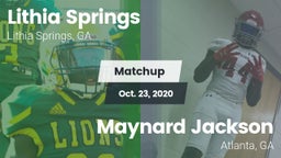 Matchup: Lithia Springs High vs. Maynard Jackson  2020