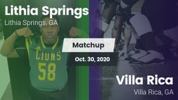 Matchup: Lithia Springs High vs. Villa Rica  2020