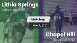 Matchup: Lithia Springs High vs. Chapel Hill  2020