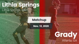 Matchup: Lithia Springs High vs. Grady  2020