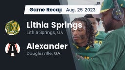 Recap: Lithia Springs  vs. Alexander  2023
