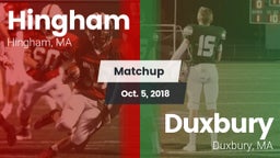 Matchup: Hingham  vs. Duxbury  2018