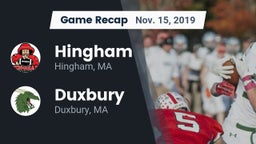 Recap: Hingham  vs. Duxbury  2019