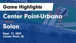 Center Point-Urbana  vs Solon  Game Highlights - Sept. 12, 2023