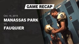 Recap: Manassas Park vs. Fauquier  2015