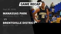 Recap: Manassas Park vs. Brentsville District  2016