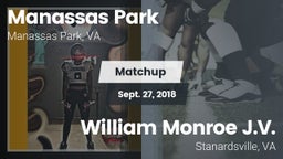 Matchup: Manassas Park High vs. William Monroe J.V. 2018