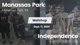 Matchup: Manassas Park High vs. Independence  2020