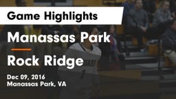 Manassas Park vs Rock Ridge  Game Highlights - Dec 09, 2016