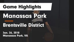 Manassas Park vs Brentsville District  Game Highlights - Jan. 26, 2018